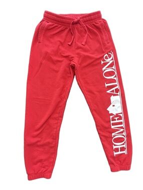 Home Alone Logo joggers Christmas movie night lounging comfy cozy red unisex  SM